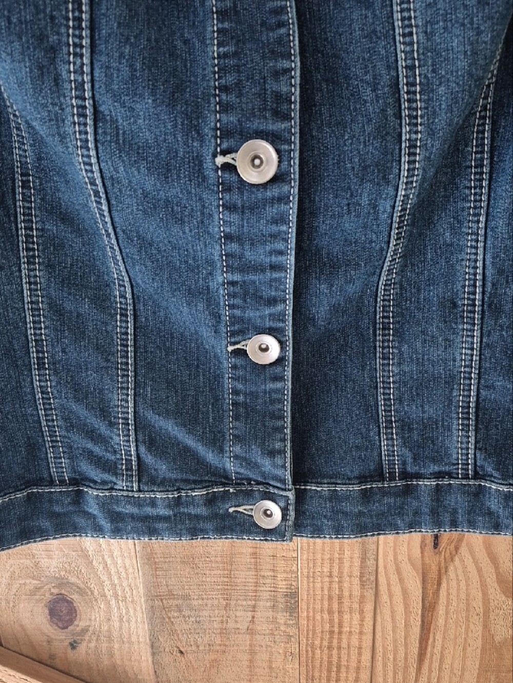 CJ Banks Dark Blue Denim Vest - Picture 6 of 6